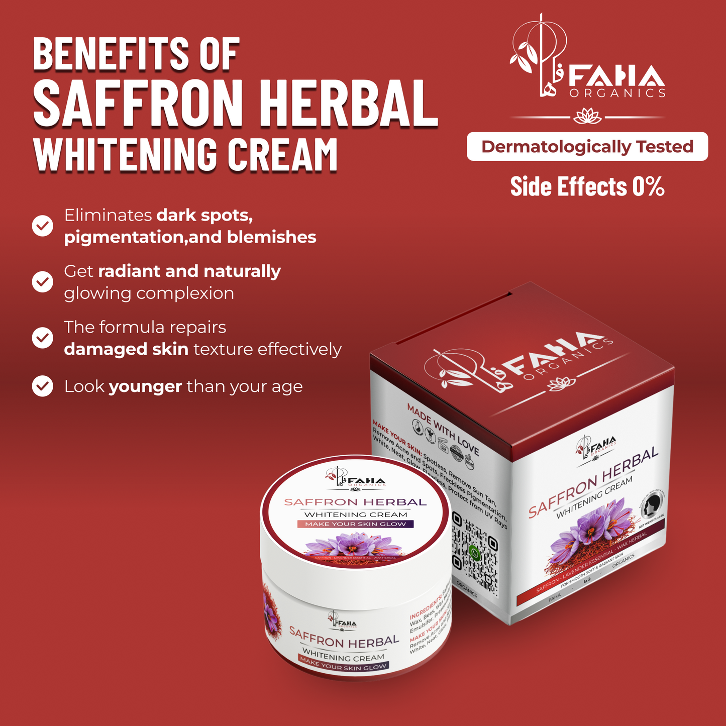 Saffron Herbal Whitening Cream (BUY 2 GET 1 FREE)
