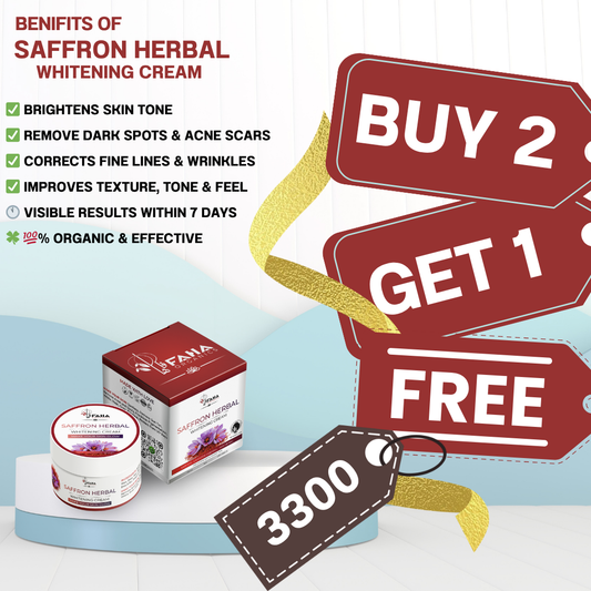 Saffron Herbal Whitening Cream  (BUY 2 GET 1 FREE)